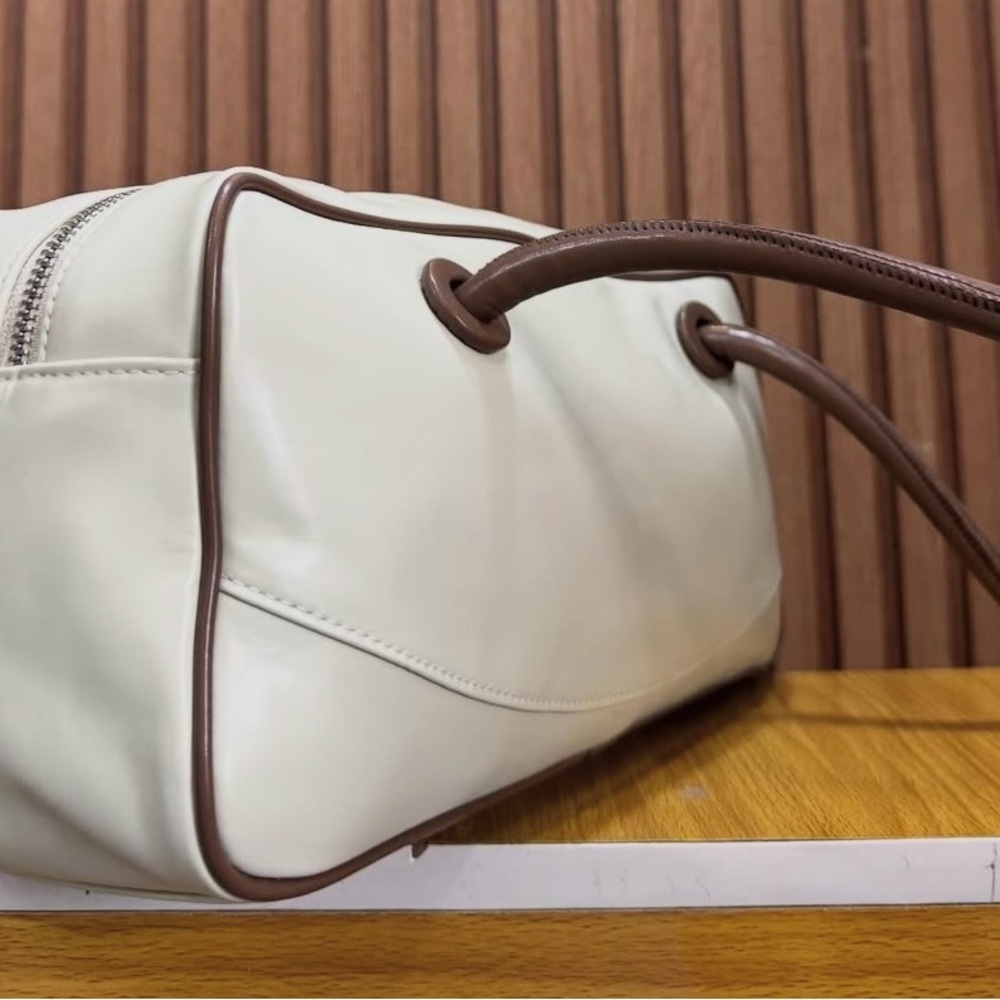 Elegant Cream and Brown Shoulder Bag by - Picture 8 of 9